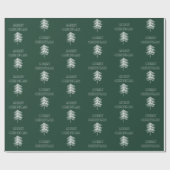 Vrolijk kerstcadeautje Verpakkend papier Groene &  (Vlak)