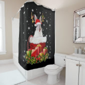 Vrolijk kerstcadeautje voor Bunny Lover Douchegordijn (In situ)
