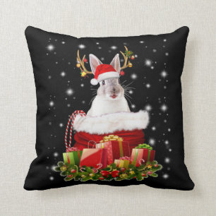 Vrolijk kerstcadeautje voor Bunny Lover Kussen