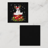 Vrolijk kerstcadeautje voor Bunny Lover Vierkante Visitekaartje (Voorkant / Achterkant)