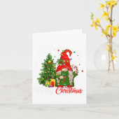 Vrolijk kerstcadeautje voor de familie kerstmis vo kaart (Gele Bloem)