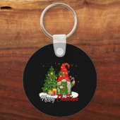 Vrolijk kerstcadeautje voor de familie kerstmis vo sleutelhanger (Voorkant)