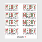 Vrolijk kerstcadeautje voor Happy Mail cadeautjes Sticker (Vel)