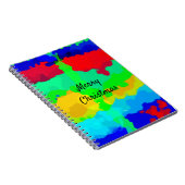 Vrolijk kerstcadeautje voor inkt Abstract Notitieboek (Rechterzijde)