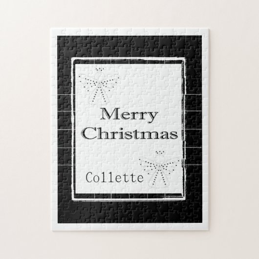 Vrolijk kerstcadeautje voor kerstkerstkerstkerstke legpuzzel (Verticaal)