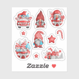 Vrolijk kerstcadeautje voor kinderen Blauw Rood Sticker