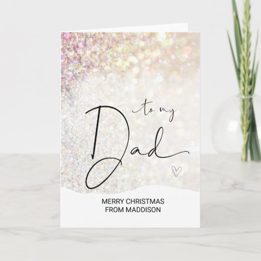 Vrolijk kerstcadeautje voor papa van Dochter Kaart (Voorkant)