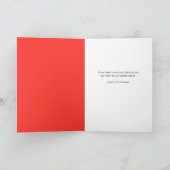 Vrolijk kerstcadeautje voor teamlid feestdagen kaart (Binnen)