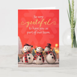 Vrolijk kerstcadeautje voor teamlid feestdagen kaart