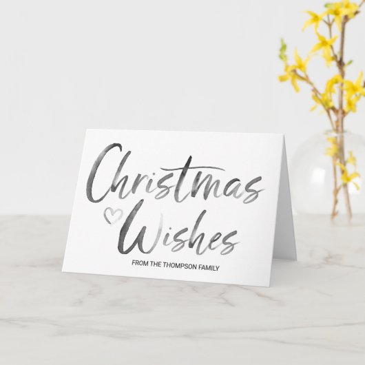 Vrolijk kerstcadeautje voor vrienden kaart (Gele Bloem)