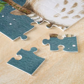 Vrolijk kerstcadeautje Waterverf Wintersneeuw Legpuzzel (Zijkant)