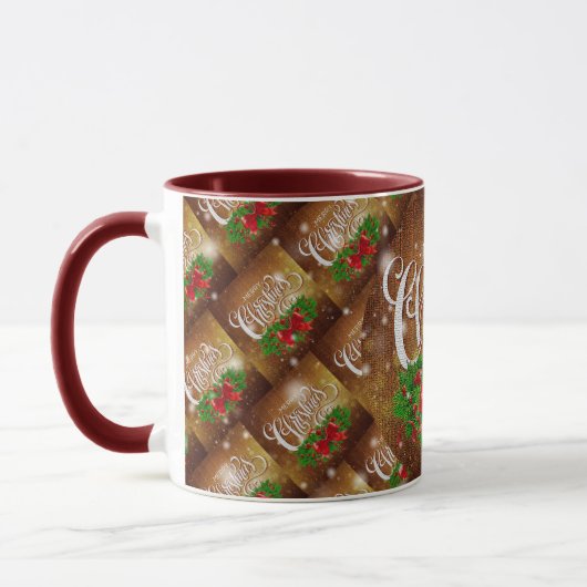 Vrolijk kerstcadeautjes met fijne kerst - mokken (Links)