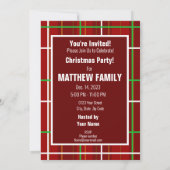 Vrolijk kerstcheque geruite familie kerstfeest kaart (Achterkant)