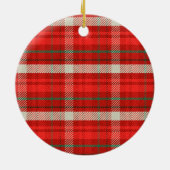 Vrolijk kerstcheque geruite gepersonaliseerde rend keramisch ornament (Achterkant)