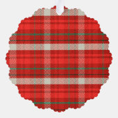 Vrolijk kerstcheque geruite gepersonaliseerde rend ornament kaart (Achterkant)