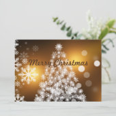 Vrolijk kerstcitaat met White Text Holiday Card Feestdagenkaart (Staand voorkant)