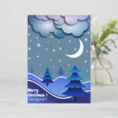 Vrolijk kerstcitaat met White Text Holiday Card Feestdagenkaart (Staand voorkant)