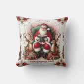 Vrolijk kerstcitaat Santa Reading to Reinders Kussen (Voorkant)