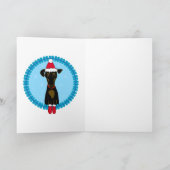 Vrolijk kerstdachshund feestdagen kaart (Binnen)