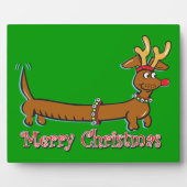 Vrolijk kerstdachshund fotoplaat (Voorkant)