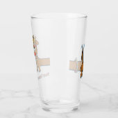 Vrolijk kerstdachshund glas (Links)