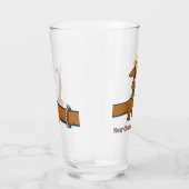 Vrolijk kerstdachshund glas (Rechts)