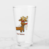 Vrolijk kerstdachshund glas (Voorkant)