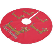 Vrolijk kerstdachshund kerstboom rok (Gekanteld)