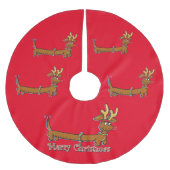 Vrolijk kerstdachshund kerstboom rok (Voorkant)