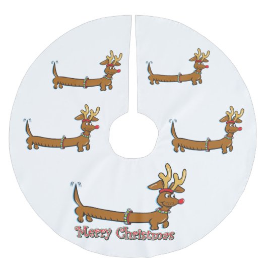 Vrolijk kerstdachshund kerstboom rok (Voorkant)