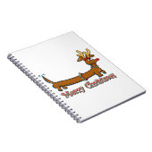 Vrolijk kerstdachshund notitieboek (Rechterzijde)