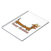 Vrolijk kerstdachshund notitieboek (Linkerzijde)