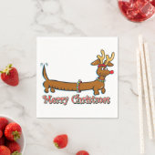 Vrolijk kerstdachshund servet (Insitu)
