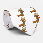 Vrolijk kerstdacshund stropdas (Opgerold)