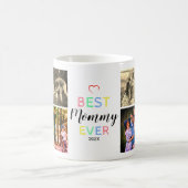 Vrolijk kerstdag foto collage familie cadeau koffiemok (Center)