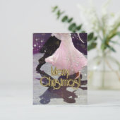 Vrolijk kerstdanseres, PERSONALISEERD Briefkaart (Staand voorkant)