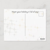 Vrolijk kerstdanseres, PERSONALISEERD Briefkaart (Achterkant)