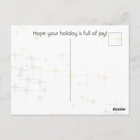 Vrolijk kerstdanseres, PERSONALISEERD Briefkaart (Achterkant)