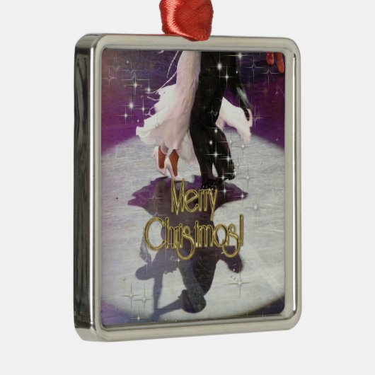 Vrolijk kerstdansers metalen ornament (Rechts)