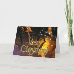 Vrolijk kerstdansers PERSONALISEERD Feestdagen Kaart