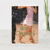 Vrolijk kerstdansers PERSONALISEERD Feestdagen Kaart (Voorkant)