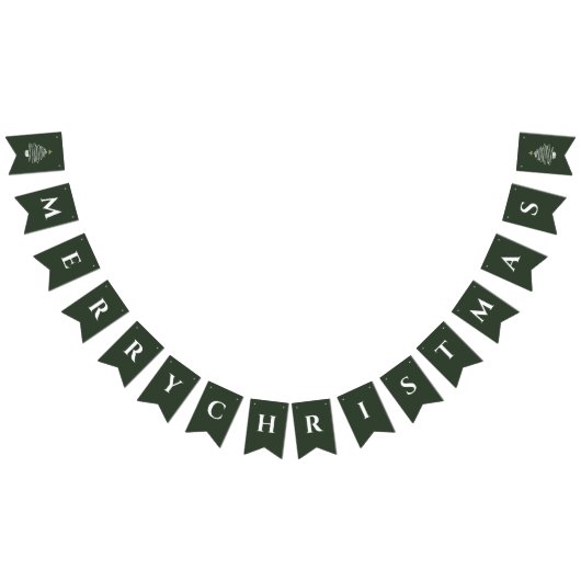 Vrolijk kerstdecor eenvoudig modern vlaggetjes (Alle)