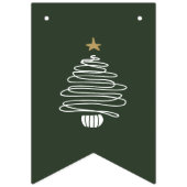 Vrolijk kerstdecor eenvoudig modern vlaggetjes (Eerste vlag)