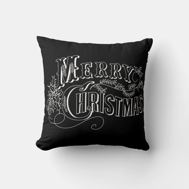 Vrolijk kerstdecoratief Pillow Kussen (Voorkant)