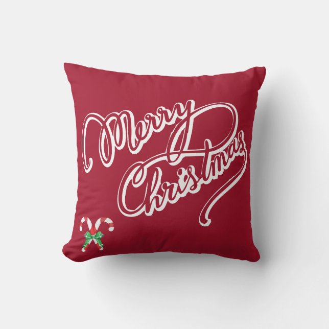 Vrolijk kerstdecoratief Pillow Kussen (Voorkant)