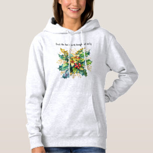 Vrolijk kerstdek De Zalen Jolly Feestelijke Holly Hoodie
