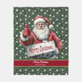 Vrolijk kerstdeken met  Santa Art Fleece Deken (Voorkant)