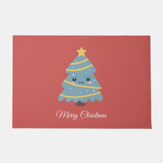 Vrolijk kerstdeuromat deurmat (Voorkant)