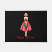 Vrolijk kerstdeuromat deurmat (Voorkant)