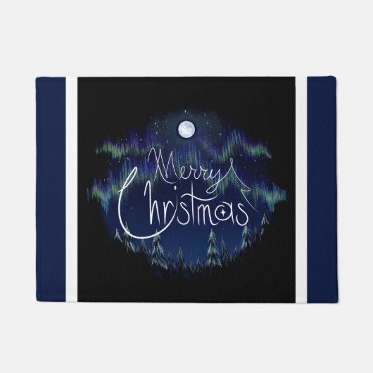 Vrolijk kerstdeuromat - Donker Deurmat (Voorkant)
